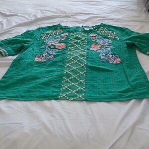 Anthropologie Embroidery Blouse